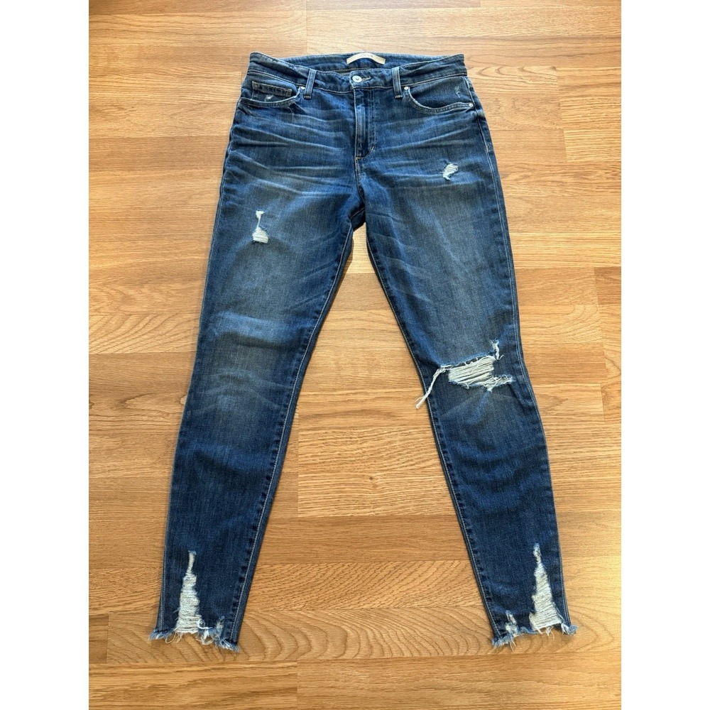 Joe's Jeans Sz 30 skinny mid‎ rise distressed jeans 10" Rise  28" Inseam
